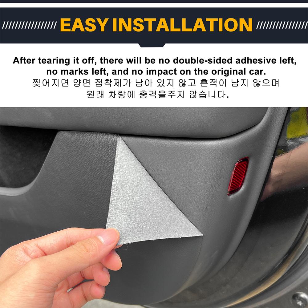 For Tesla Model 3 Highland 2024 Anti-Kick Mat Suede Leather Door Sticker Soil-Proof Children's Kick Pad Car Interior Protection