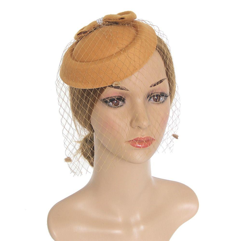 Аксессуары для волос Шляпки-фасинаторы Заколка для волос Головной убор Мода Бант Сетка Повязка на голову Женщины Девушки