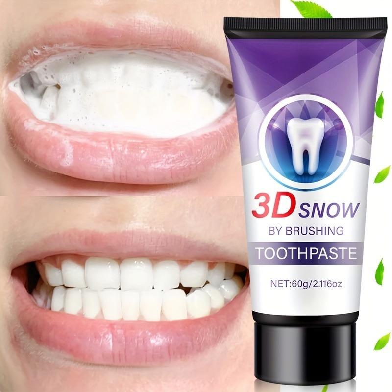 3D Snow отбеливающая зубная паста - Инновационная формула с натуральными ингредиентами, бережная к зубам и деснам, длительная свежесть дыхания