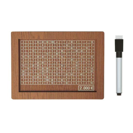 Деревянная копилка для денег, копилка для челленджа по накоплению денег с целью и цифрами, копилка со стираемым маркером для детей и взрослых