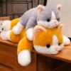 Cute Simulated Cat Doll Plush Toy Stuffed Soft Animal Plush White Gray Kitten Pillow Kids Girls Birthday Gift Pet Toys Deco