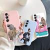 Fashion Girls Case For iPhone Samsung A55 S24 FE S25 M35 A06 Xiaomi Redmi Note 13 Pro 14C Huawei Honor 200 Shockproof Anti-Scratch Matte Phone Cover