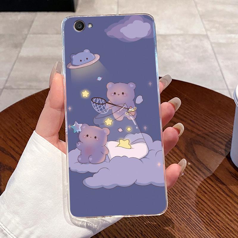 Casing For Vivo V5 Plus X9 X9s 1611 Phone Case Aesthetic Fashion Cute Cat Cartoon Astronaut Soft Transparent Silicone Back Cover
