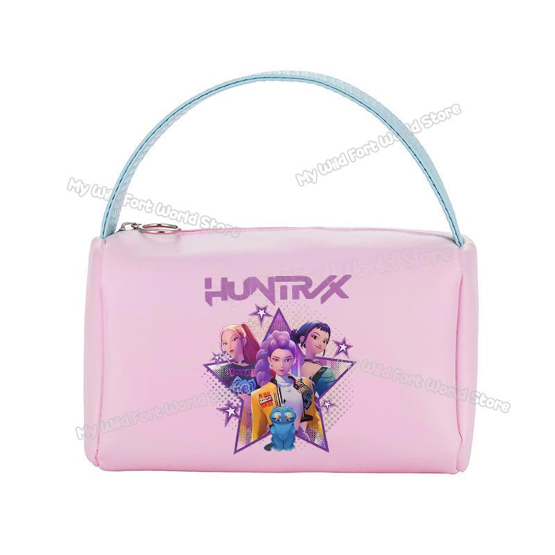 KPop Demon Hunters Handheld Make Up Bag Organizer for Women Portable Tracvel Cosmetics Handbag Waterproof Toiletry Makeup Bags