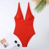 European and American women's one-piece sexy suspender backless swimsuit, polyester multi-color triangular bikini beach hot spring swimsuit