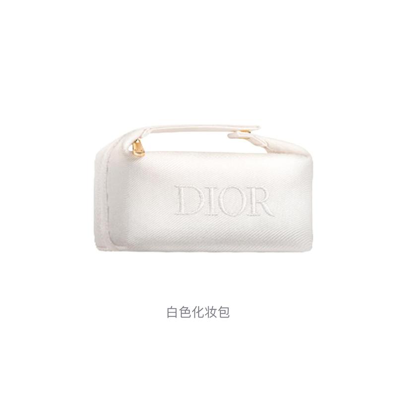 Dior Белая косметичка, сумка для хранения косметики, подарок на день рождения для девушки. Белая портативная косметичка, набор из двух штук.