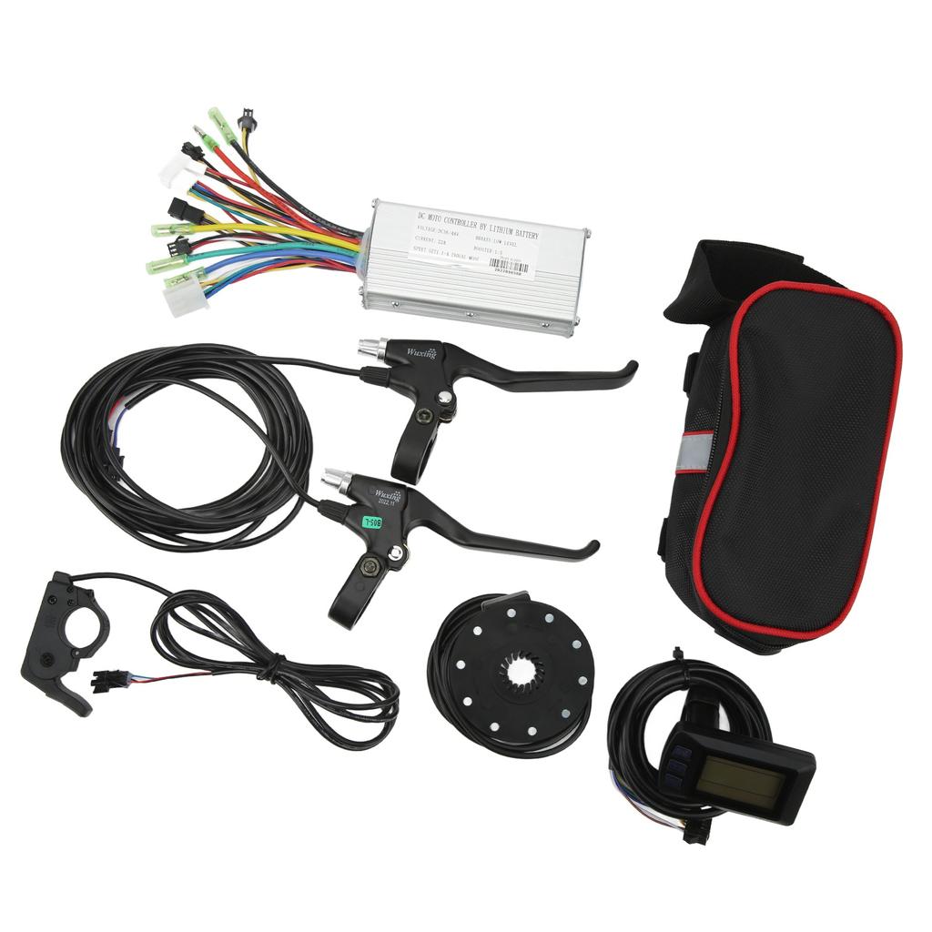 Electric Bicycle Conversion Kit JN22A Controller OMT M3 Panel Brake Handle and Thumb Throttle Set for 500W Motor