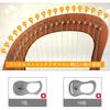 19-String Wooden Lyre Harp with Metal Strings, Compact and Portable Mahogany for Beginners, Easy To Use, Includes Tuning Wrench and Storage Bag, Suita