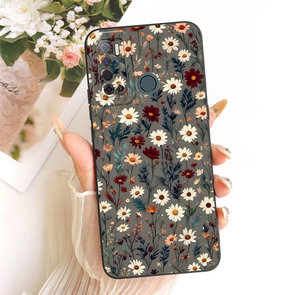 Daisy Bow Pattern Butterfly Flower Cherry Back Cover For Tecno Spark Power 2 Power2 Air Phone Case Soft Silicone Casing LC7 LC8