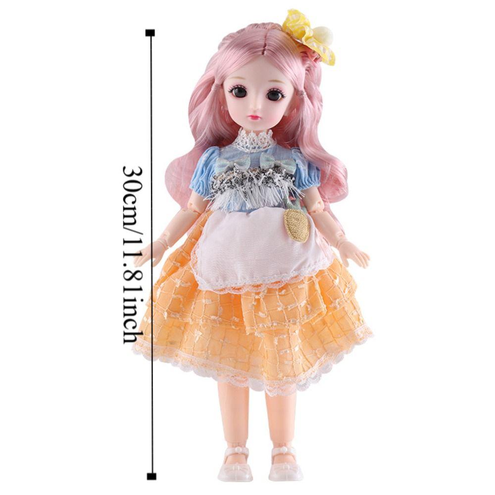 1/6 SD 30cm BJD Dolls Clothes Attractive Eyes Long Hair Dress Up Doll 23 Moveable Joints Anime Toy
