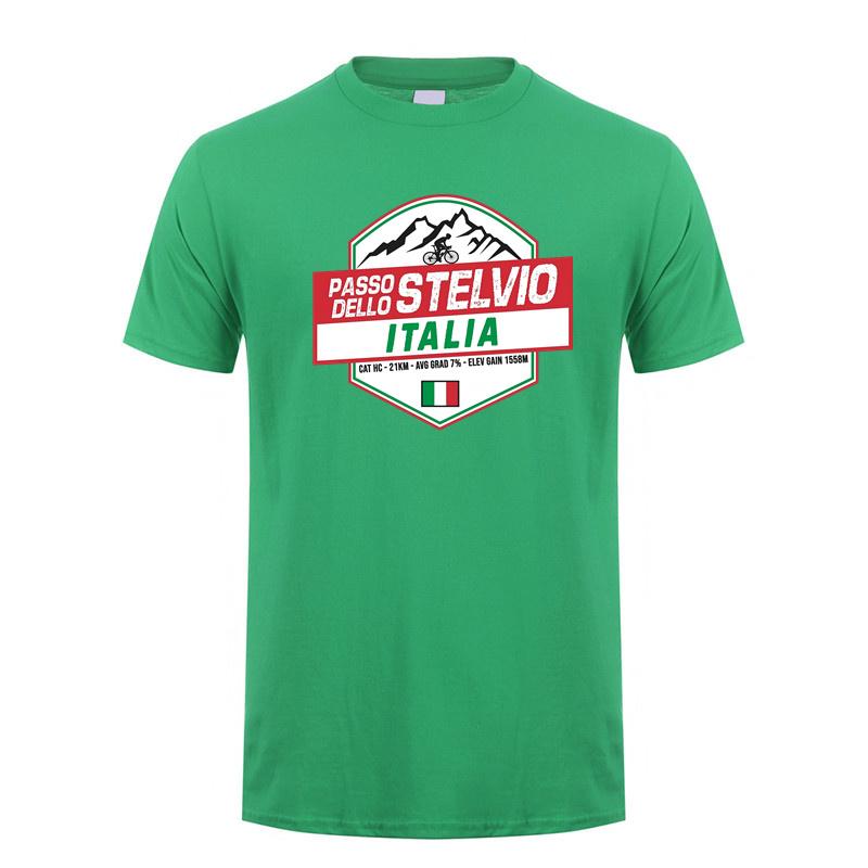 Passo Dello Stelvio Cycling Italy T Shirt Summer Fashion Unisex Unisex Short Sleeve Cool Streetwear Tops Cotton Unisexs Tshirt Dy196