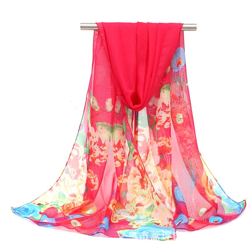 Spring/Summer New Women'S Silk Scarf 45 * 150cm Simulated Silk Twill Square Scarf Fashion Printed Large Square Scarf Professional Scarf