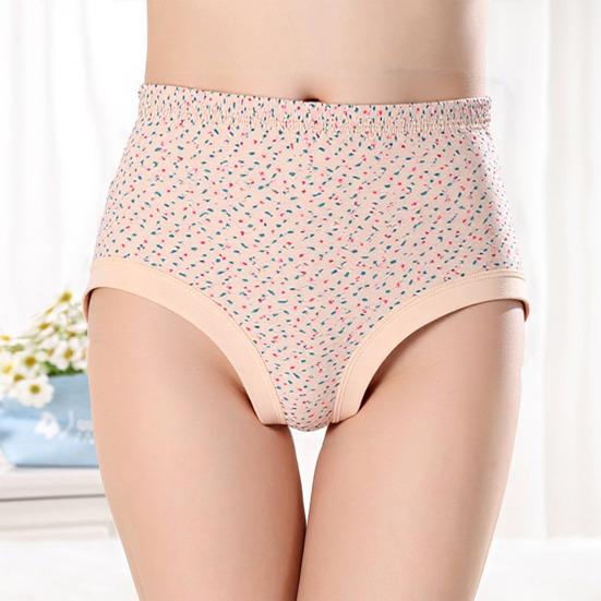 Seniors Women Cotton Underwear Soft Full Coverage Panties Plus Size Moisture-Absorbing Briefs for Medium Elderly Ladies