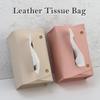 1Pcs Household Pu Leather Tissue Box Desktop Decoration Suitable For Dining Room Living Room Kitchen Tissue Storage Box