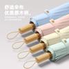 New 16-bone Vinyl Macaron Gradual Change Rain and Shine Color Glue Parasol Sunscreen Umbrella Can Be Fixed Pattern