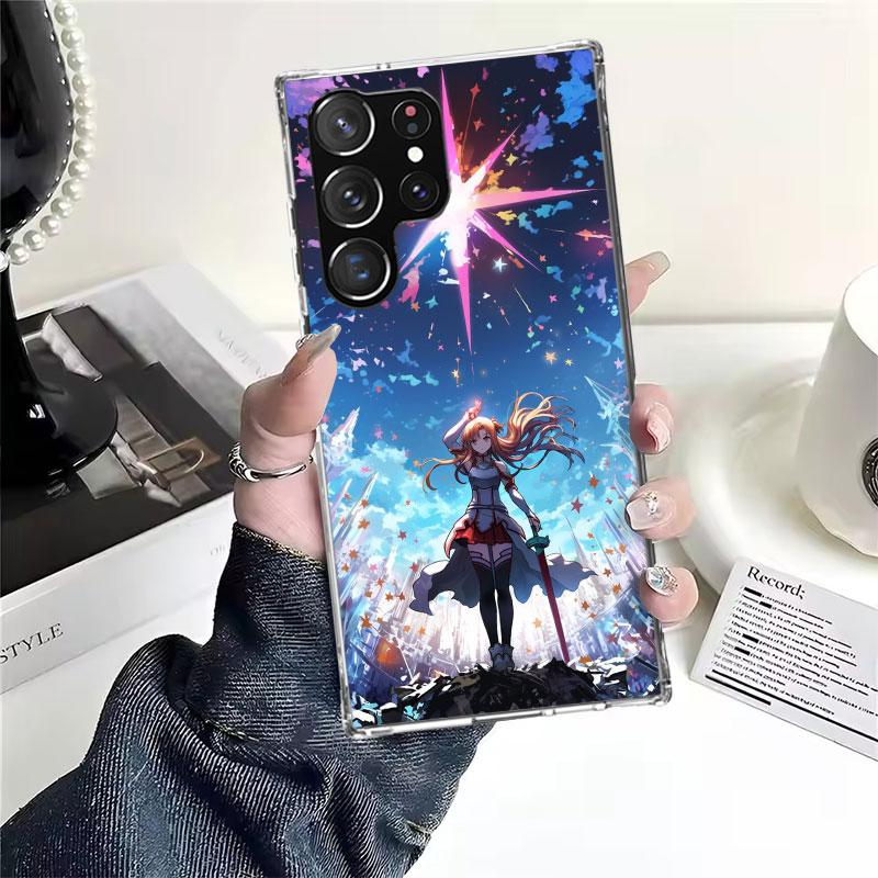 Аниме Sword Art Online SAO Мягкий чехол для телефона для Samsung Galaxy S22 S23 S24 S25 Edge S26 Ultra S20 FE S21 Plus + Fundas Coque Gala