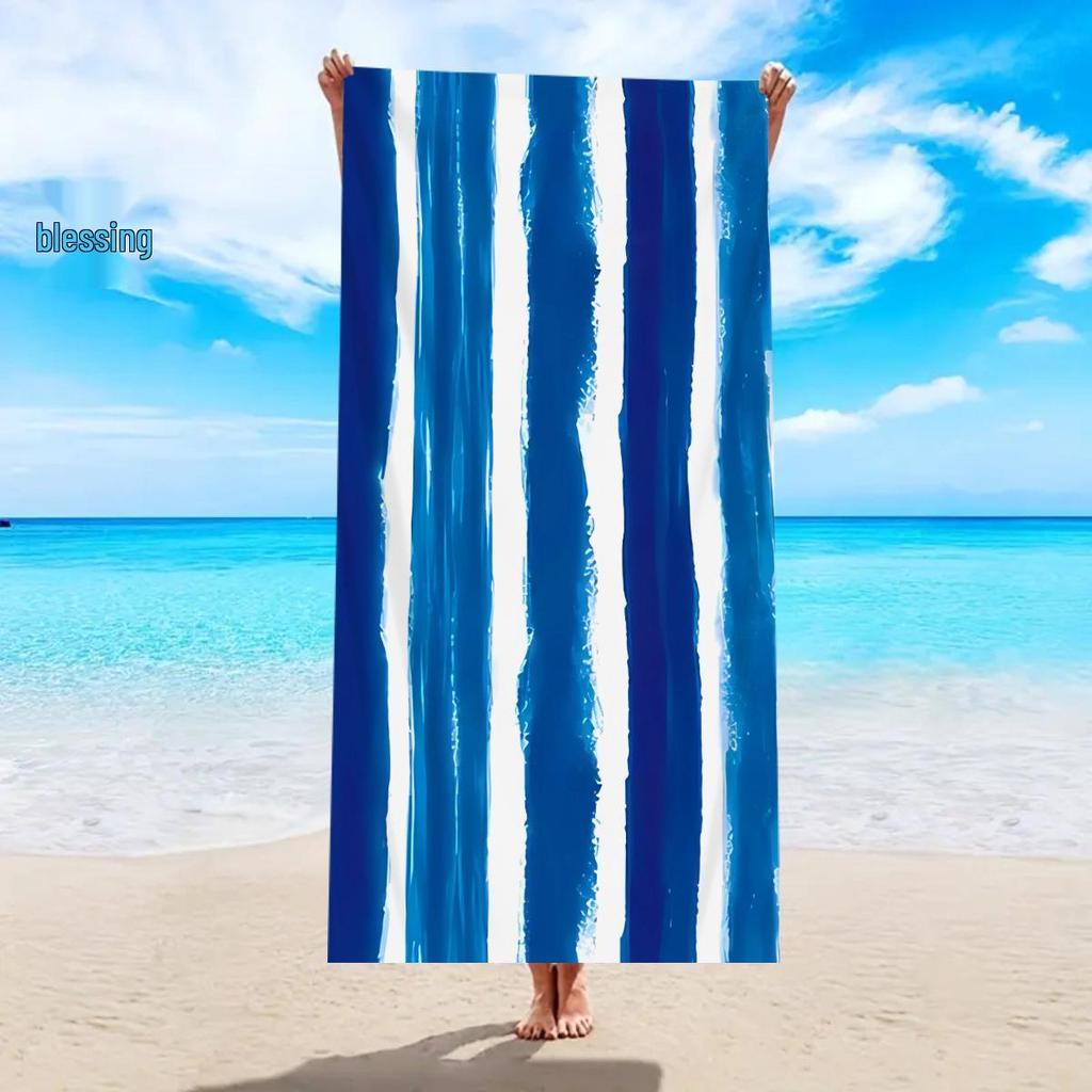 Ultra-Absorbent Striped Beach & Bath Towel - Thick, Soft, Microfiber
