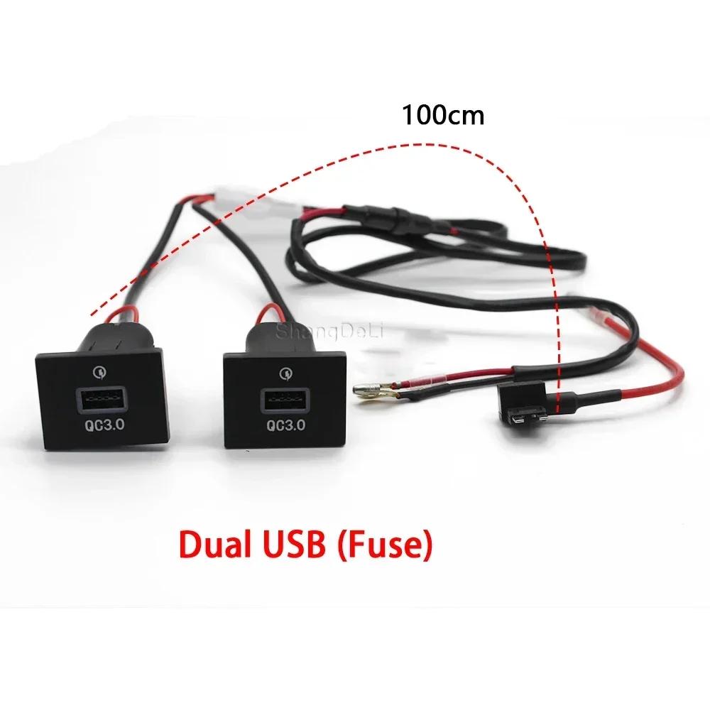 Быстрая автомобильная зарядная розетка 12 В/24 В QC3.0 USB PD Type C, зарядная розетка, адаптер питания для Ford Focus 2 2004-2011 mk2, аксессуары