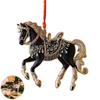 Car Rearview Mirror Pendant Acrylic Horse Car Charm Christmas Tree Ornament Personalized Hanging Accessory