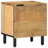 VidaXL Brown Bedside Table 40x33x46 Cm Solid Mango Wood, Bedside Cabinet, Bedroom Furniture, Table of 4017716
