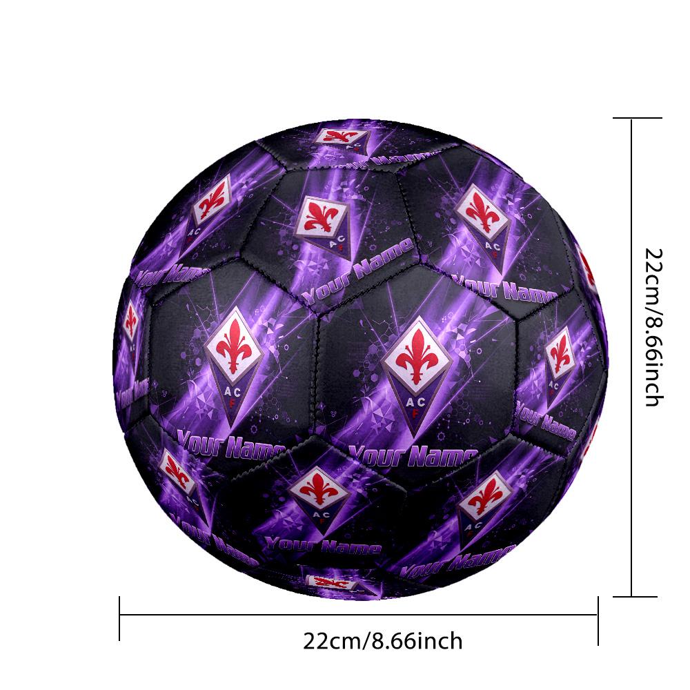 Size 5 Football Custom Name Text, Outdoor Training Soccer BallFiorentina FC