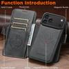SUTENI Q-06 For iPhone 17 Pro Max Case Color Splicing Magnetic Detachable Leather Phone Cover