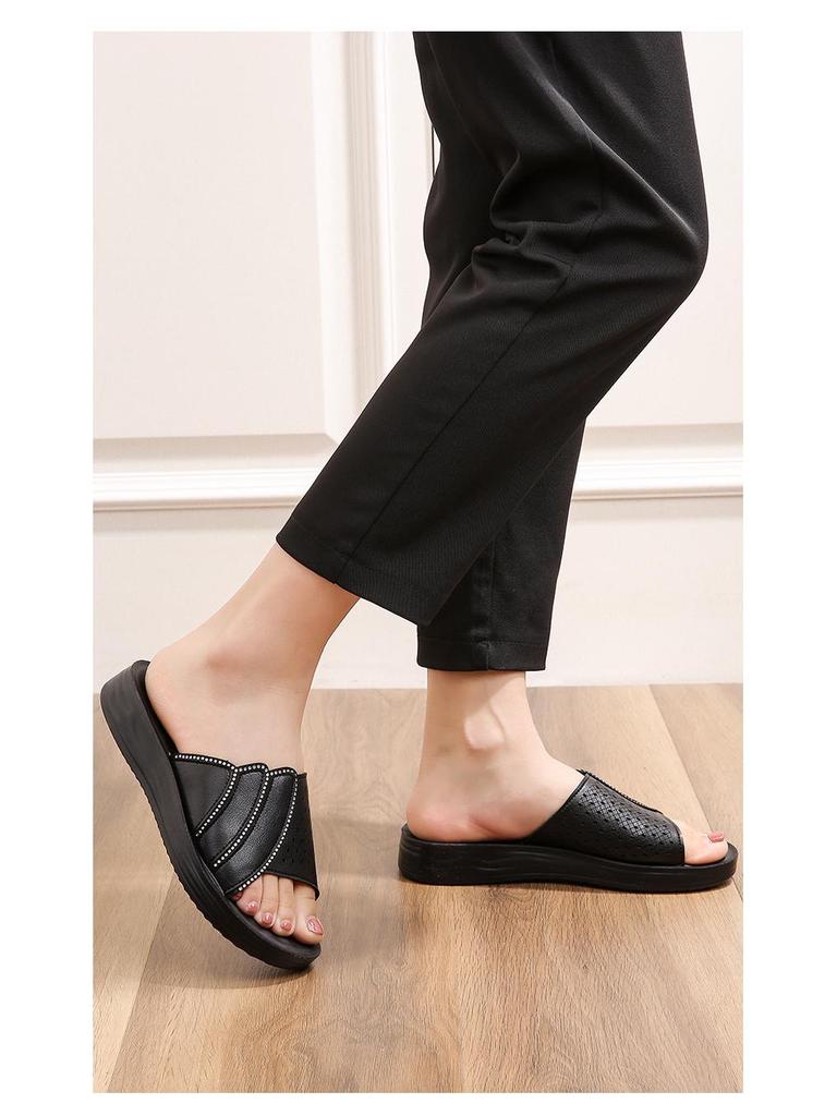 Мамины тапочки с мягкой подошвой и нескользящей подошвой для женщин среднего возраста 2025 г.