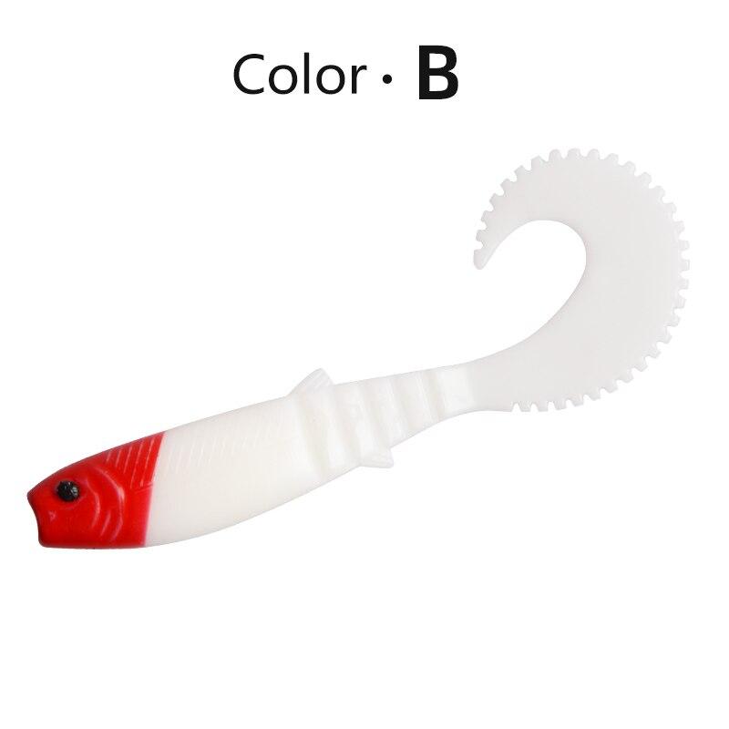 Tail Meredith Curved Soft Bait 70110mm Integrated 3d Soft Eye Pike Bass Jx72
