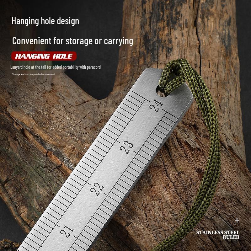 Многофункциональная закаленная нержавеющая стальная линейка 5 мм и инструмент для самообороны