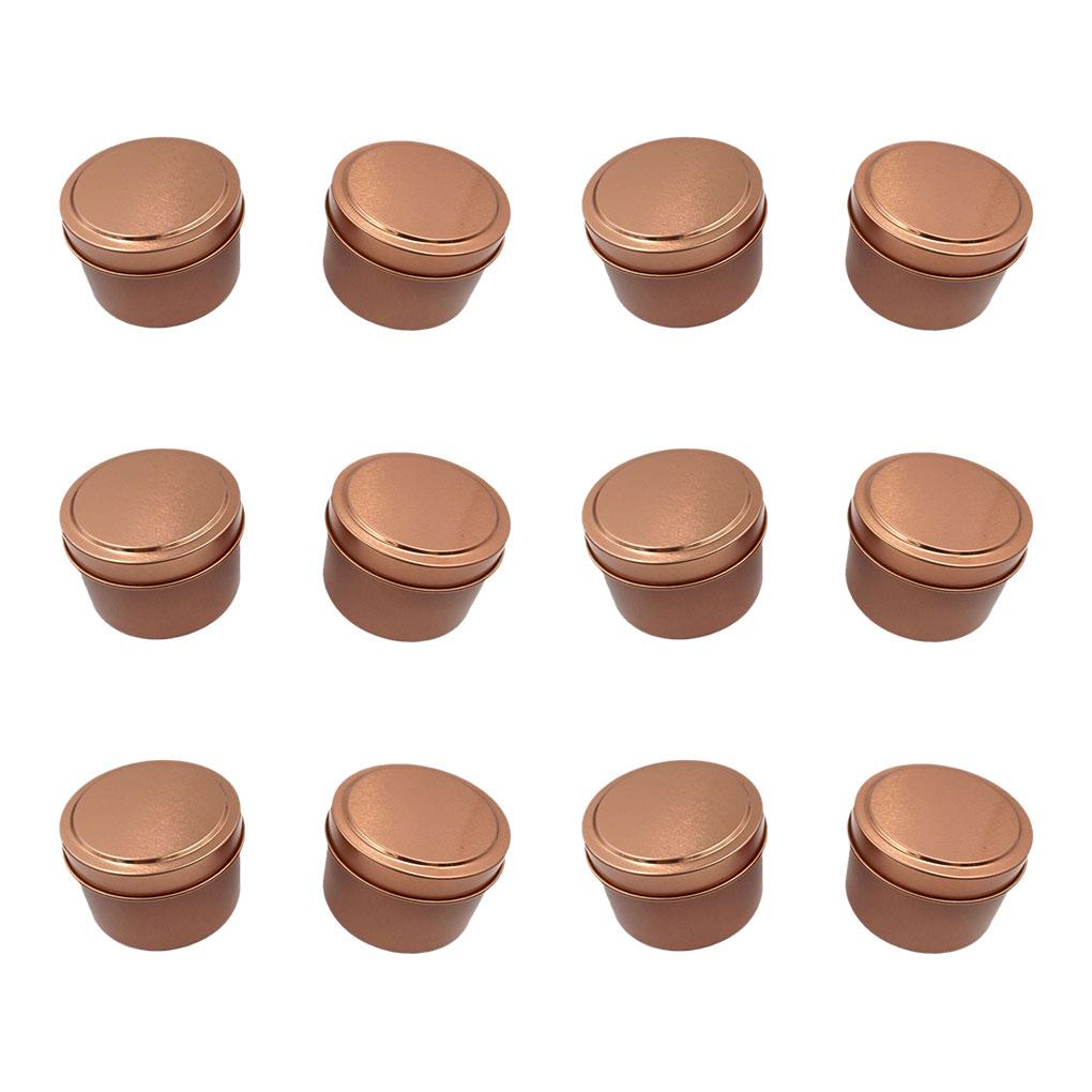 12 шт./лот металлические банки для свечей, легко моющиеся и герметичные контейнеры для хранения, круглые металлические банки