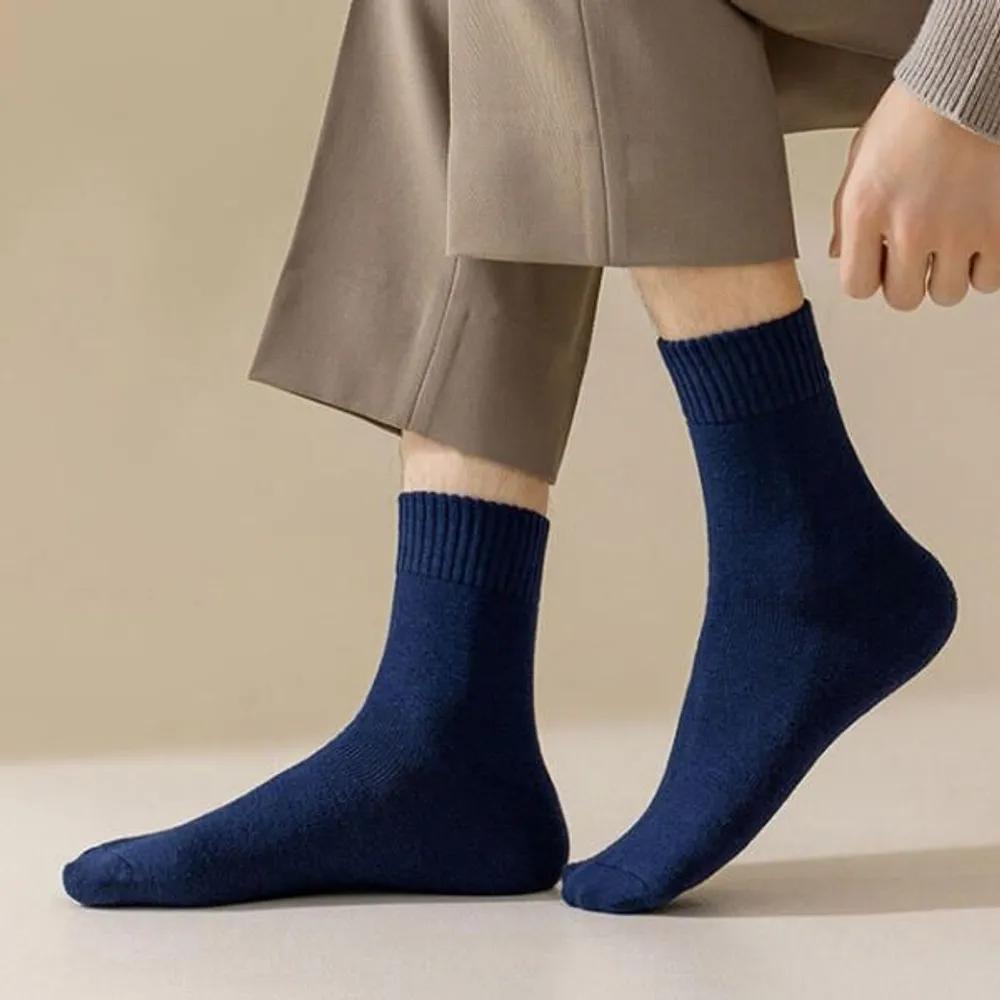 Men's Fleece-lined Socks 10-Pack Set Thermal Mid-calf Socks Outdoor Work