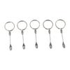 Personality Metal Fork Keychain Silver Color Metal Fork Keyring Metal Spoon Keychain  Trinkets