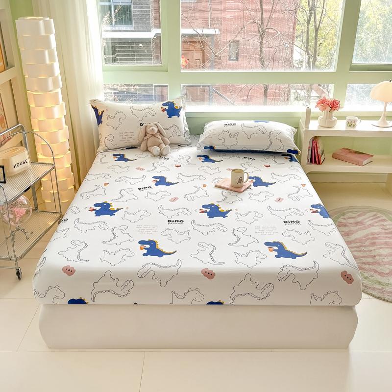 Каваи Мультяшная Панда Простыня на резинке, Бамбуковый Цветочный Принт Дикие Животные Набор Простыней Хлопковый Чехол на Кровать с Глубоким Карманом для Детской Комнаты