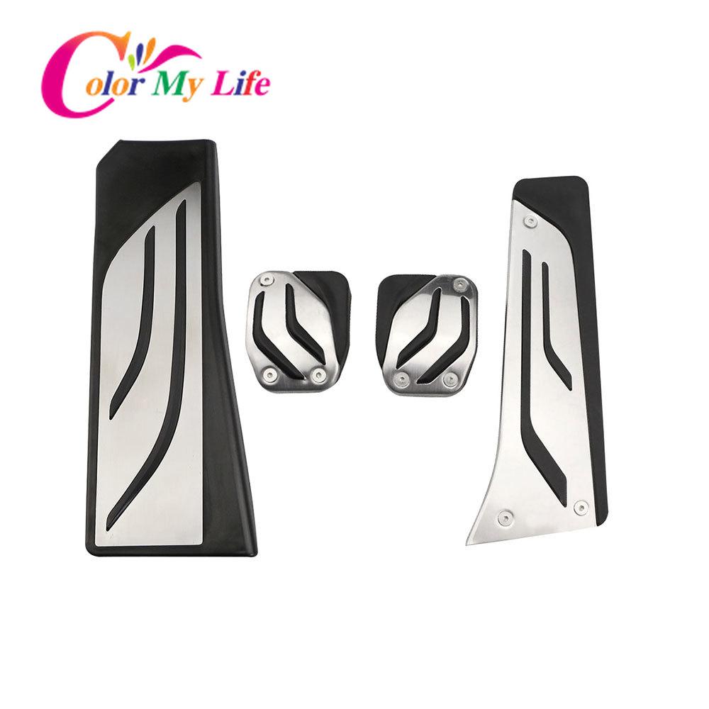 Чехол на педаль автомобиля с левым рулем без сверления для BMW 5, 6, 7 серии E65 E67 E68 F01 F02 F10 F11 F07 F12 F13, подставка для сцепления газового тормоза с левым рулем