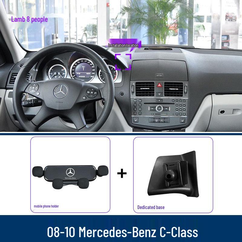 Держатель для телефона в вентиляционное отверстие для Mercedes-Benz C-Class 2008-2023 (C260L, C200L)