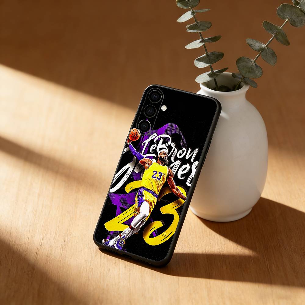 Чехол для телефона L-Lebron James 23 для Samsung Galaxy A13, 21s, 22, 31, 32, 52, 53, 71, 72, 73, Мягкий черный чехол