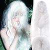 Long White Synthetic Wig Female Retro Lolita Wig with Bangs Wig Suitable for Ladies To Wear On Halloween and Christmas