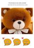 Плюшевая игрушка Dudu Bear с коричневым галстуком-бабочкой - Кукла-медвежонок, которую можно обнять - Идеальный подарок на День святого Валентина