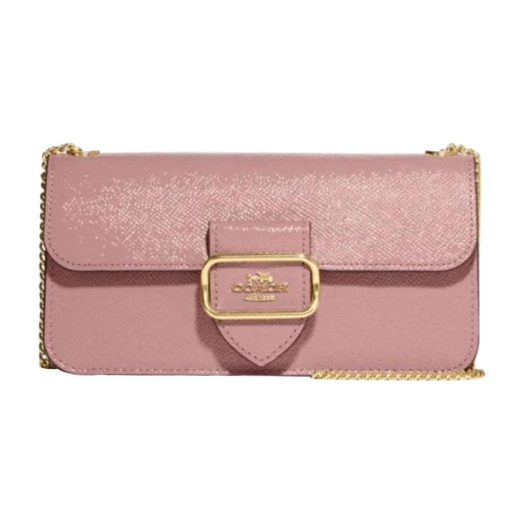 New COACH Morgan Leather Clutches Shoulder Bag Crossbody Bag Small Size Women's Pink CF476-IMDRO