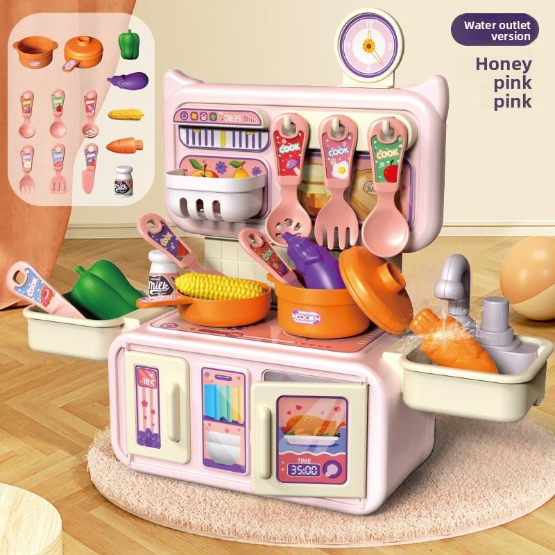 Мини игровой набор "Кухня" для детей из пластика для воображаемой готовки и ролевых игр, для девочек и мальчиков