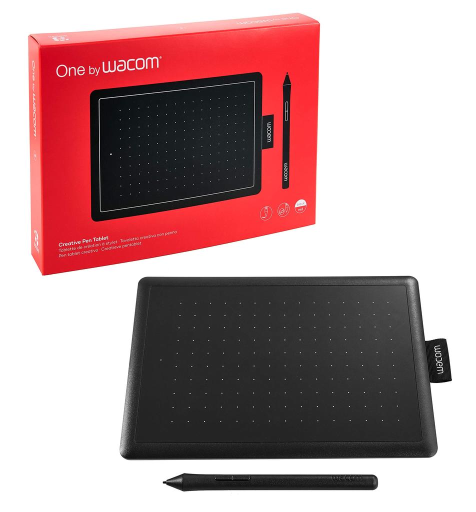 Wacom One by Wacom Small Pen Tablet, Chromebook Compatible, Pen Input Only, Small Size, CTL-472K1-C, Black
