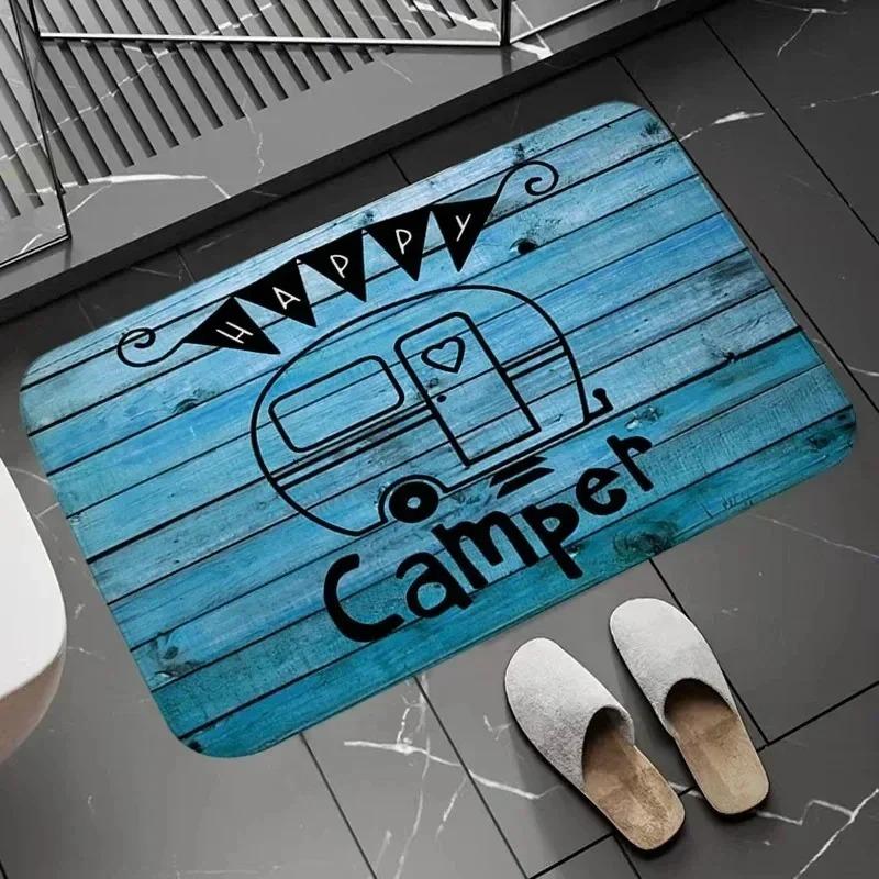 Счастливые Туристы Узор Автомобиля Прихожая Коврик для Пола Ванная Впитывающий Коврик для Ног Декор Домашний Ковер Спальня Гостиная