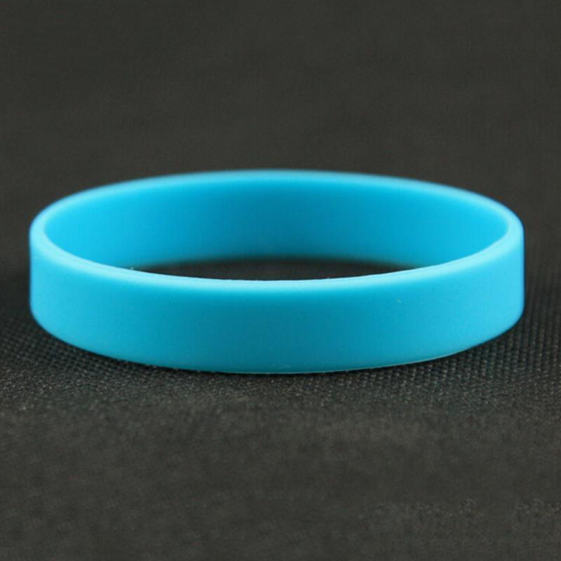 New Fashion Trendy Silicone Rubber Wristband Flexible Wrist Band Cuff Bracelet Bangle 1Pcs