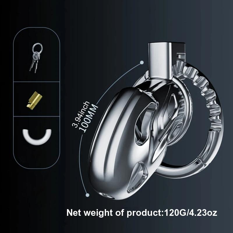 1Set Adjustable Erotic Urethral Lock Men's CB Cock Cage Lock Device Toy Penis Restraints Role-playing Flirting Sex Toys