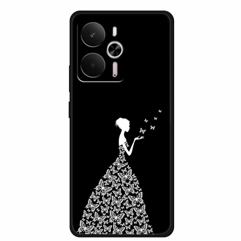 For Realme 14 5G Case Realme14 Coque 6.67" Black Silicone Soft TPU Phone Case For Realme 14 2025 Back Cover Case Shell Funda Cat
