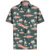 Men's Hawaiian Printed Button Short Sleeve Shirts Men's Casual Fashion Short Sleeve Shirts