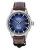 Автоматические мужские часы Presage Cocktail Time с кожаным ремешком из телячьей кожи с синим циферблатом SRPK15J1