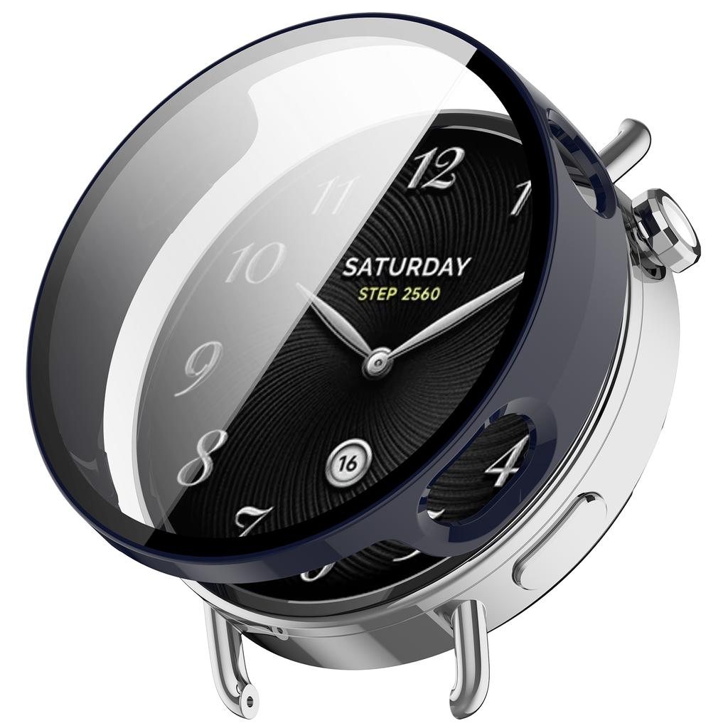 Защитный чехол для Xiaomi Watch S4 41 мм, защитная пленка для экрана Mi Watch S4 41 мм, чехол 2 в 1 из поликарбоната + защитная пленка из закаленного стекла.