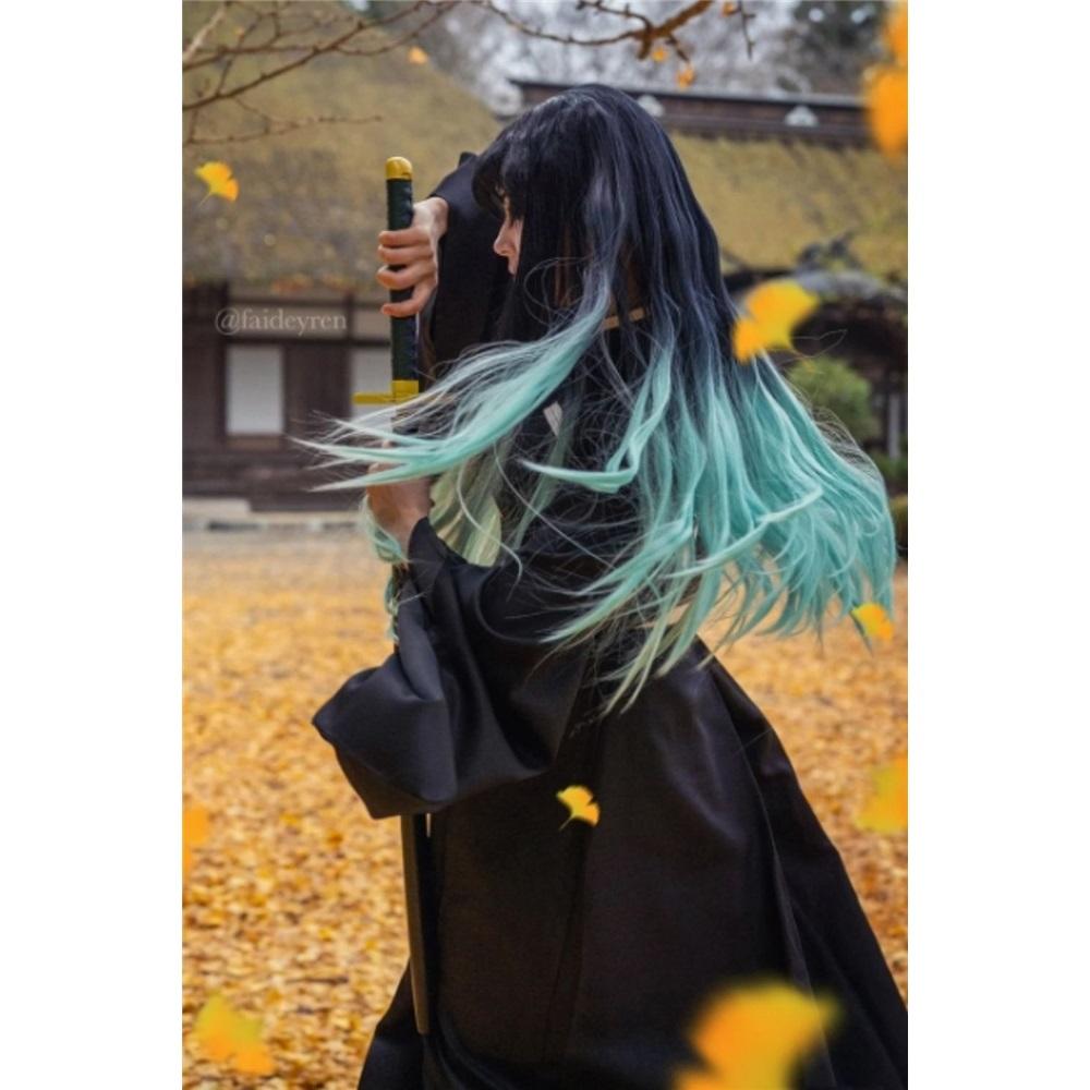 Аниме Kimetsu No Yaiba Токито Муичиро Косплей Костюмы Форма Кисацутай Парик Костюм на Хэллоуин Взрослые Дети