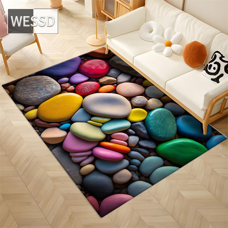 3D ковер, цветной каменный ковер, мягкий ковер в спальне, милый коврик для прихожей, впитывающий напольный коврик для туалета, большой коврик для ванной комнаты
